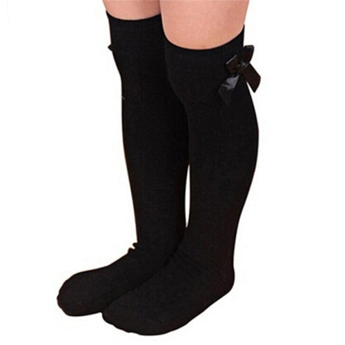 High Barrel Cotton Socks with Bows