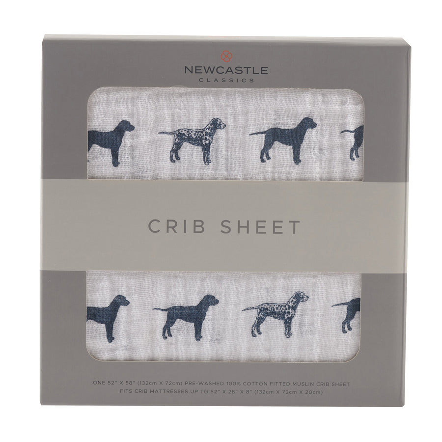 100% Cotton Muslin Dalmatian Crib Sheet