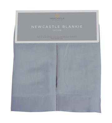 100% Cotton Newcastle Blankies (2 pk) (Blue Fog)