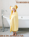 Bamboo Viscose Baby Yellow Dinosaur Hooded Towel