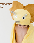 Bamboo Viscose Baby Yellow Dinosaur Hooded Towel
