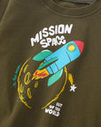 Rocket Graphic Crewneck Cotton Sweatshirt
